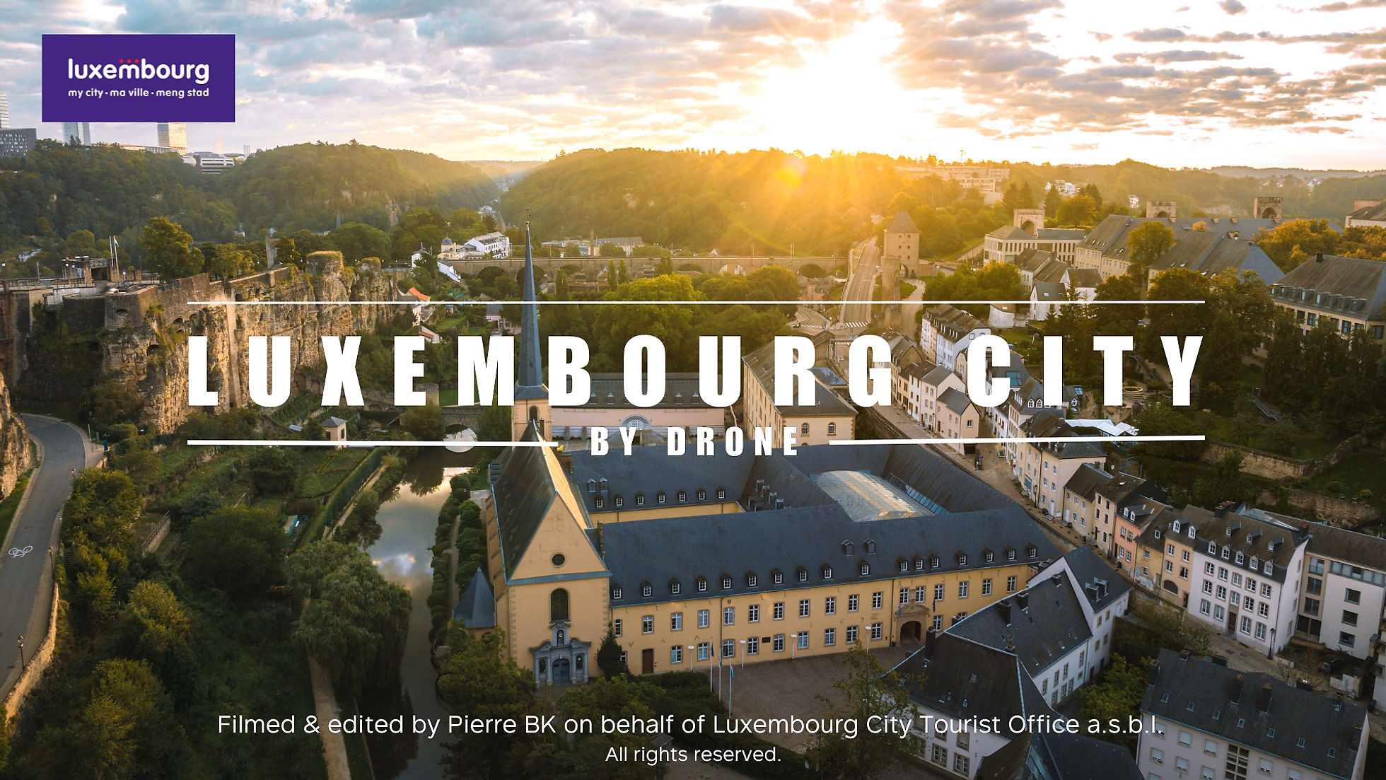 Luxembourg City by drone 4K